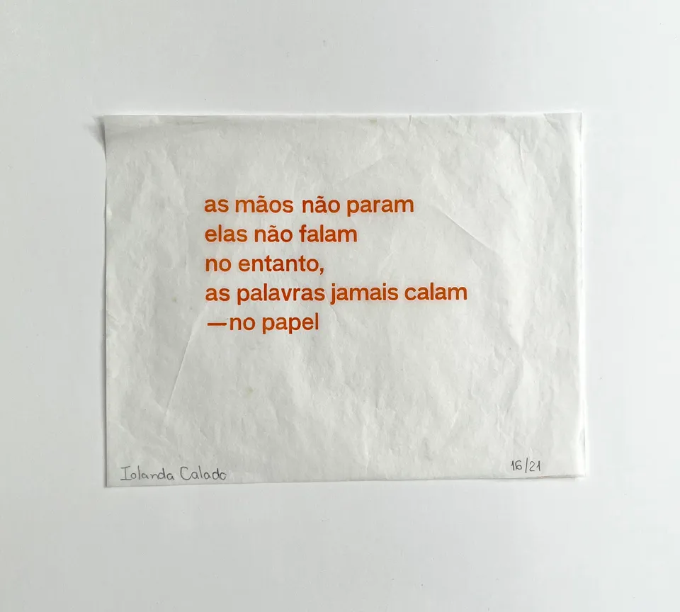 as mãos não param