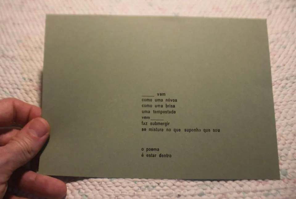 Vem, poema de Aline Dias